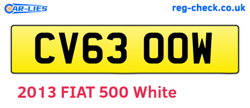 CV63OOW are the vehicle registration plates.