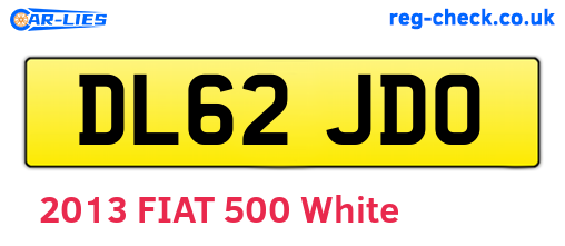 DL62JDO are the vehicle registration plates.