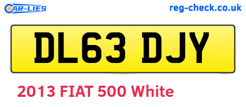 DL63DJY are the vehicle registration plates.