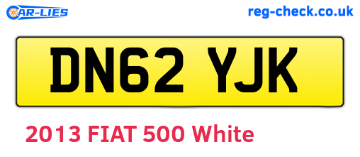DN62YJK are the vehicle registration plates.