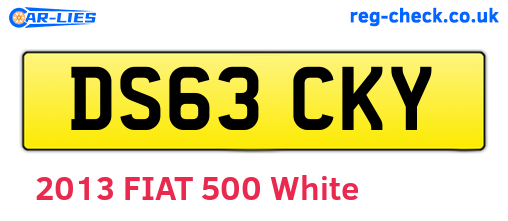 DS63CKY are the vehicle registration plates.