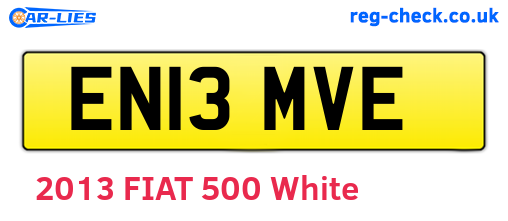 EN13MVE are the vehicle registration plates.