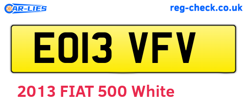 EO13VFV are the vehicle registration plates.