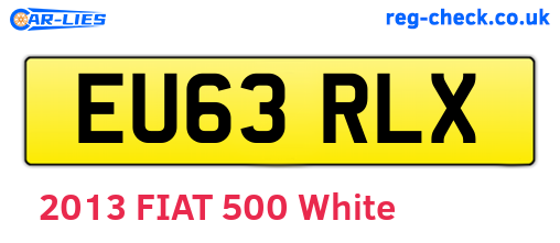 EU63RLX are the vehicle registration plates.