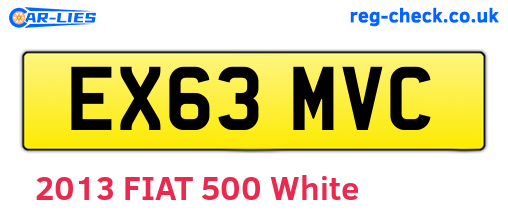 EX63MVC are the vehicle registration plates.