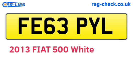 FE63PYL are the vehicle registration plates.