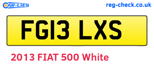FG13LXS are the vehicle registration plates.