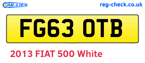 FG63OTB are the vehicle registration plates.