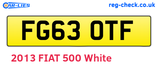 FG63OTF are the vehicle registration plates.