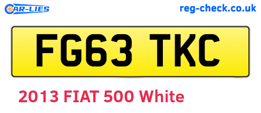 FG63TKC are the vehicle registration plates.