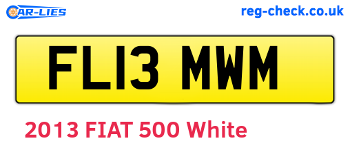 FL13MWM are the vehicle registration plates.