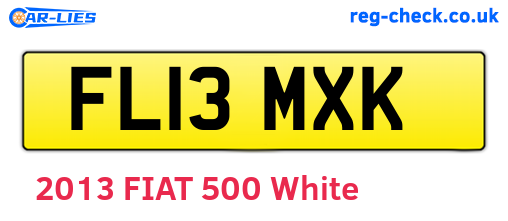 FL13MXK are the vehicle registration plates.