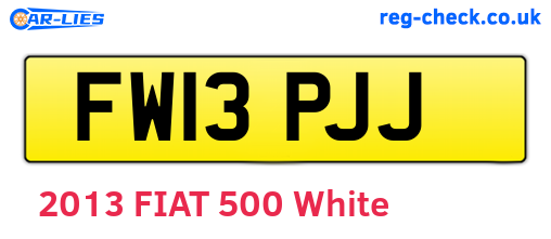 FW13PJJ are the vehicle registration plates.