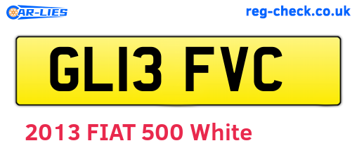 GL13FVC are the vehicle registration plates.