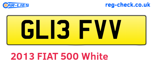 GL13FVV are the vehicle registration plates.