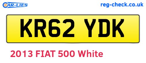 KR62YDK are the vehicle registration plates.
