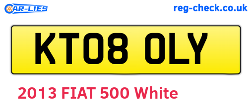 KT08OLY are the vehicle registration plates.