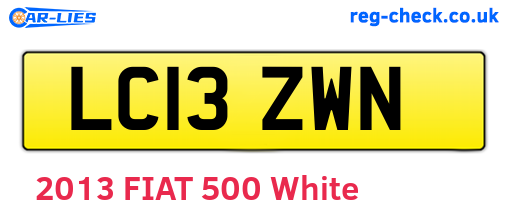 LC13ZWN are the vehicle registration plates.