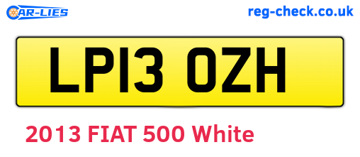 LP13OZH are the vehicle registration plates.
