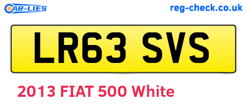 LR63SVS are the vehicle registration plates.