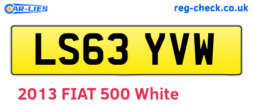 LS63YVW are the vehicle registration plates.