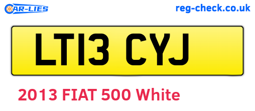 LT13CYJ are the vehicle registration plates.