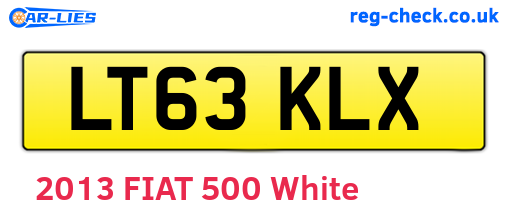 LT63KLX are the vehicle registration plates.