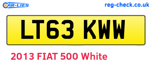 LT63KWW are the vehicle registration plates.
