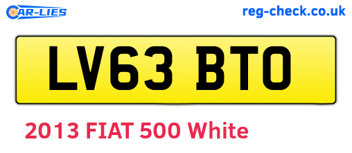 LV63BTO are the vehicle registration plates.