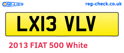 LX13VLV are the vehicle registration plates.