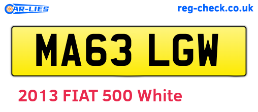 MA63LGW are the vehicle registration plates.