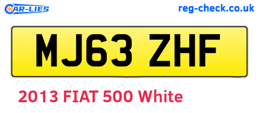 MJ63ZHF are the vehicle registration plates.