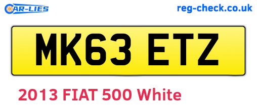 MK63ETZ are the vehicle registration plates.