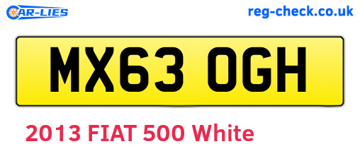 MX63OGH are the vehicle registration plates.