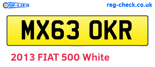 MX63OKR are the vehicle registration plates.