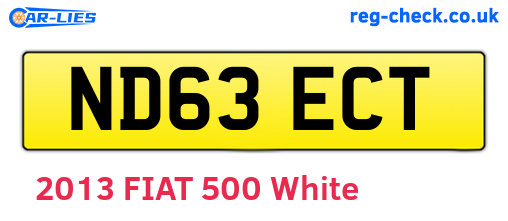 ND63ECT are the vehicle registration plates.