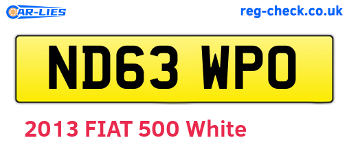 ND63WPO are the vehicle registration plates.