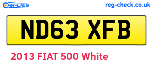 ND63XFB are the vehicle registration plates.