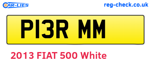 P13RMM are the vehicle registration plates.