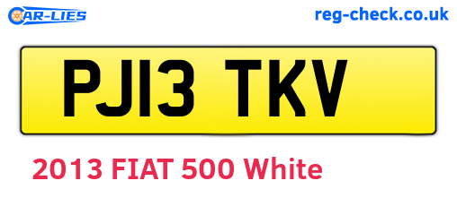 PJ13TKV are the vehicle registration plates.