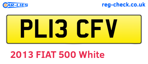 PL13CFV are the vehicle registration plates.