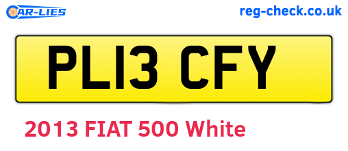 PL13CFY are the vehicle registration plates.