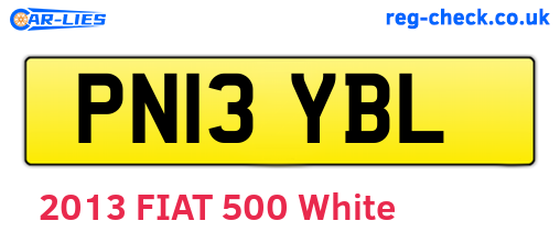 PN13YBL are the vehicle registration plates.