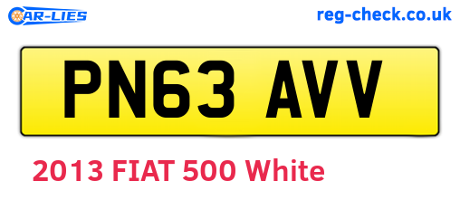 PN63AVV are the vehicle registration plates.