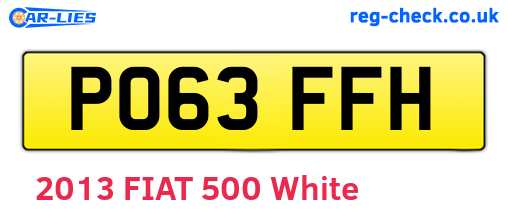 PO63FFH are the vehicle registration plates.