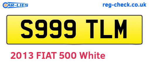 S999TLM are the vehicle registration plates.
