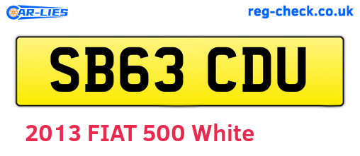 SB63CDU are the vehicle registration plates.