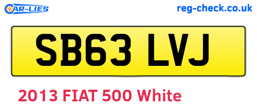 SB63LVJ are the vehicle registration plates.