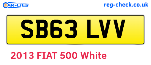 SB63LVV are the vehicle registration plates.