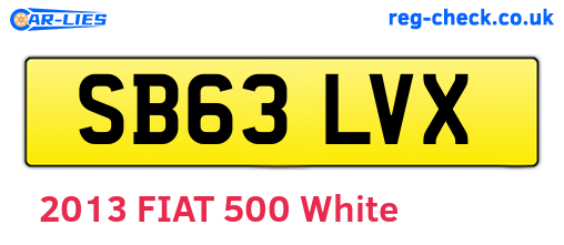 SB63LVX are the vehicle registration plates.